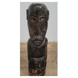 Large vintage African carved wood fertility figure