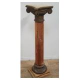 Vintage wood pedestal, as is