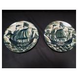 Antique Soviet imperial Lomonsov porcelain plates