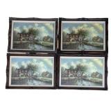 Lot of large Dennis Lewan signed giclï¿½e on canvas
