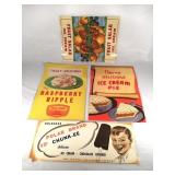 4 vintage ice cream promotional posters