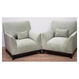 Pair of upholstered accent chairs