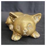 Brass cat figurine