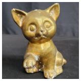 Brass cat figurine