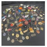 Group of vintage keychains