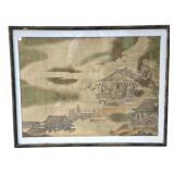Vintage framed Kano Tanyu "Summer Place" Print