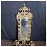 Antique Bradley and Hubbard brass sconce mirror