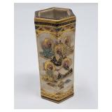 Japanese Satsuma hand painted porcelain small vase