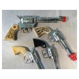 4 vintage toy cap guns Nichols Mustang 500