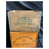 Pair of vintage wooden crates