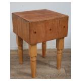 Bally butcher block table