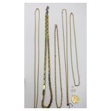 Gold-filled and gold-tone chains