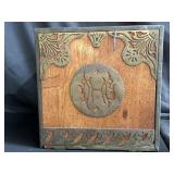 Vintage Asian style wood & copper cabinet