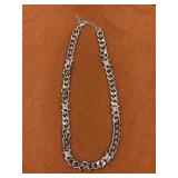 Stainless steel gothic barbed wire chain necklace