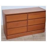Mid-century teak 6-drawer dresser