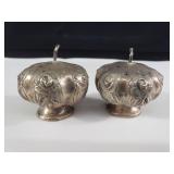 Mexican sterling silver salt and pepper shakers