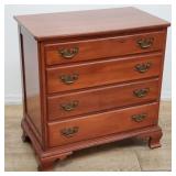 Contemporary 4-drawer chest with brass pulls