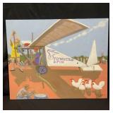 Signed oil on canvas painting