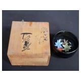 Japanese pottery bowl in original box