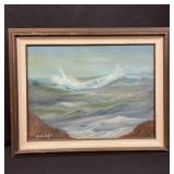 Framed and signed vintage oil on canvas painting