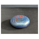 Vintage hand blown art glass paperweight