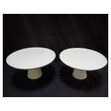 Royal Copenhagen Denmark white cake plates