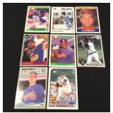 8 baseball rookie trading cards