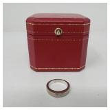 Cartier 18k white gold and .25ct diamond ring