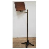 Antique metal and wood music stand
