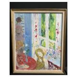 Oil painting on canvas signed Yvonne Mareschal