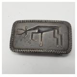Navajo style silver buckle