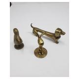 Group of mid-century brass animal figurines