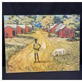 Vintage oil on canvas painting