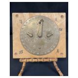 Vintage Chinese brass and wood sundial