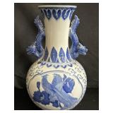 Chinese blue and white porcelain vase with