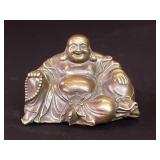 Vintage brass laughing Buddha figure