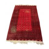 Vintage traditional Afghan Bokhara rug