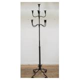 Vintage floor standing wrought iron candelabra