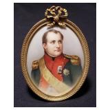 Vintage small hand painted porcelain plaque