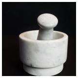 Vintage marble mortar and pestle