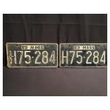 Pair of vintage license plates