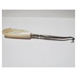 Mother of pearl handled button hook