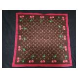 Monogram Cerises silk bandana, scarf