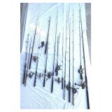 Lot of fishing rods & reels