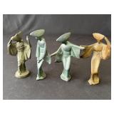 Lot of vintage Japanese cast iron figurines