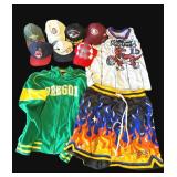 Lot of jersey, hats, & shorts