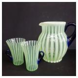 Fenton rib optic opalescent art glass lemonade