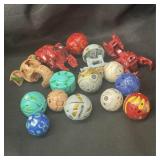 Group of vintage Bakugan battle bots