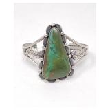 Sterling silver and turquoise cuff bracelet