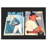 Cecil Fielder & Chipper Jones rookie cards